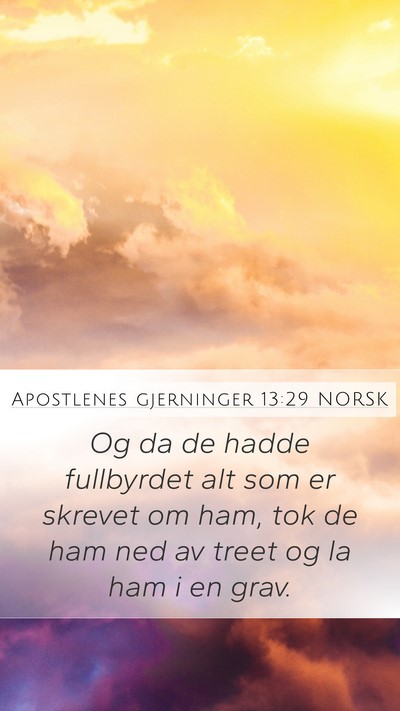 Apostlenes gjerninger 13:29 NORSK Bible Verse Image