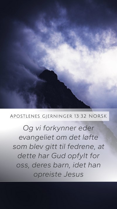 Apostlenes gjerninger 13:32 NORSK Bible Verse Image