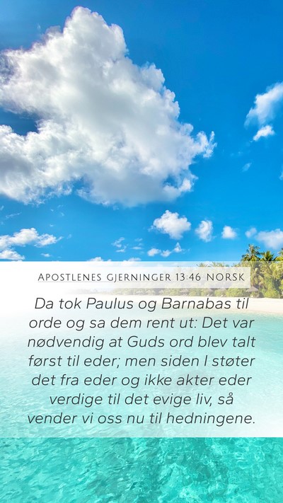 Apostlenes gjerninger 13:46 NORSK Bible Verse Image