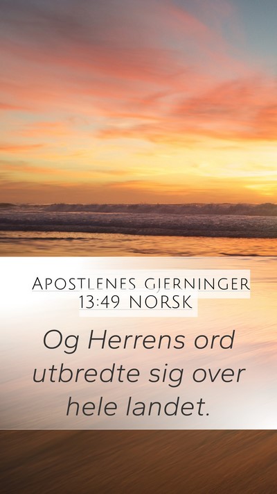 Apostlenes gjerninger 13:49 NORSK Bible Verse Image
