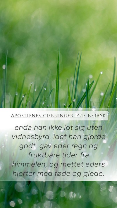 Apostlenes gjerninger 14:17 NORSK Bible Verse Image