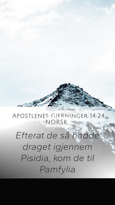 Apostlenes gjerninger 14:24 NORSK Bible Verse Image