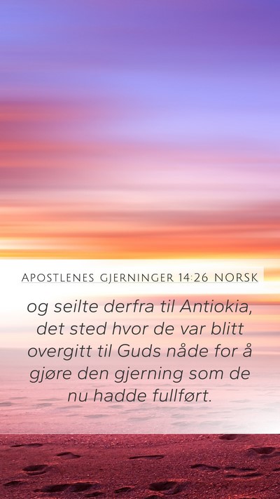 Apostlenes gjerninger 14:26 NORSK Bible Verse Image