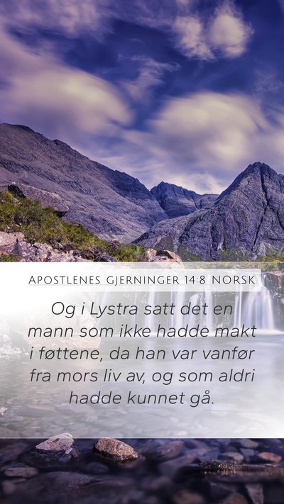 Apostlenes gjerninger 14:8 NORSK Bible Verse Image