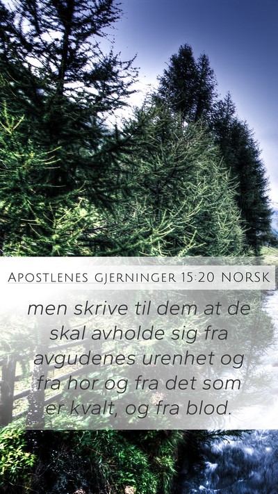 Apostlenes gjerninger 15:20 NORSK Bible Verse Image