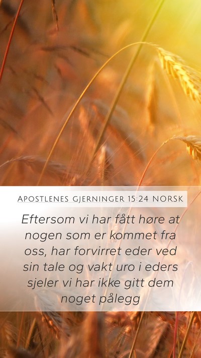 Apostlenes gjerninger 15:24 NORSK Bible Verse Image