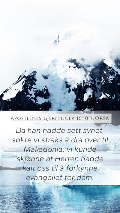 Apostlenes gjerninger 16:10 NORSK Bible Verse Image