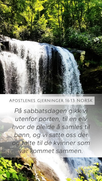 Apostlenes gjerninger 16:13 NORSK Bible Verse Image