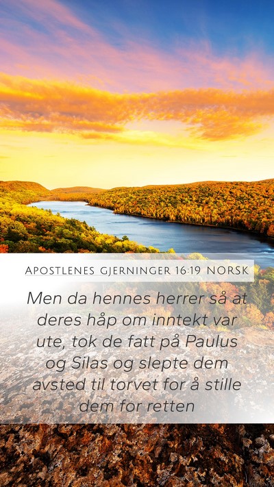 Apostlenes gjerninger 16:19 NORSK Bible Verse Image