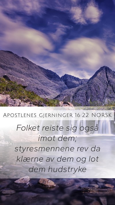 Apostlenes gjerninger 16:22 NORSK Bible Verse Image
