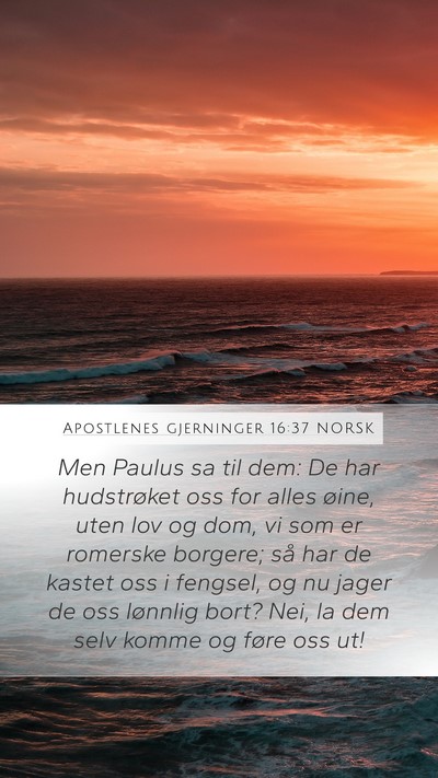 Apostlenes gjerninger 16:37 NORSK Bible Verse Image