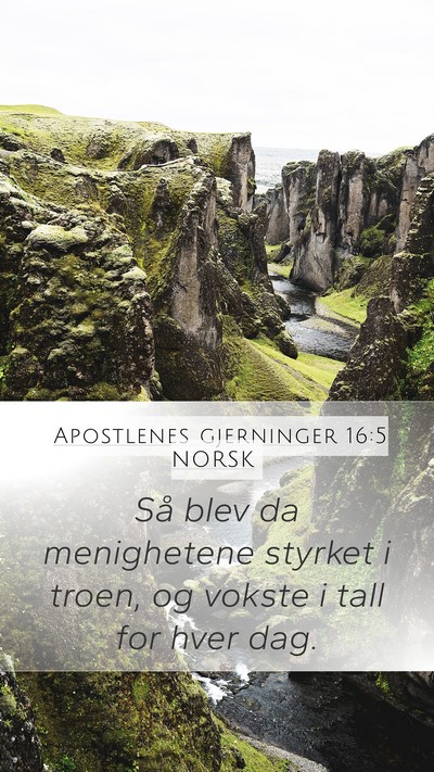 Apostlenes gjerninger 16:5 NORSK Bible Verse Image
