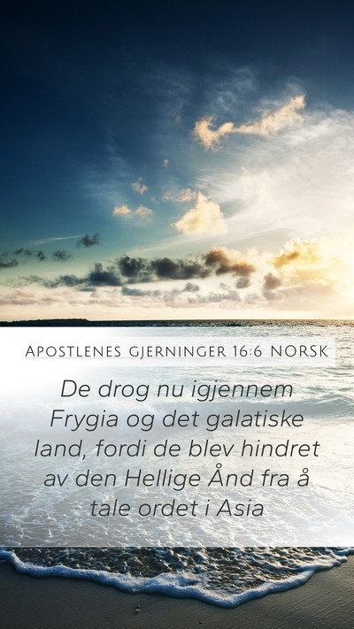 Apostlenes gjerninger 16:6 NORSK Bible Verse Image