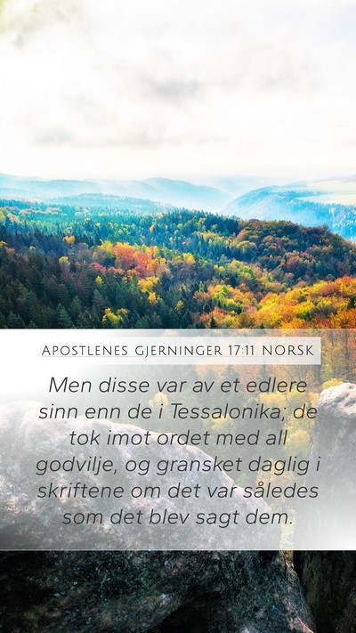 Apostlenes gjerninger 17:11 NORSK Bible Verse Image