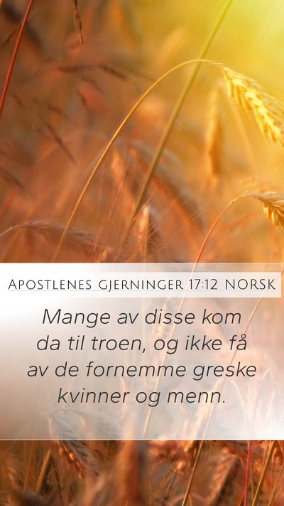 Apostlenes gjerninger 17:12 NORSK Bible Verse Image