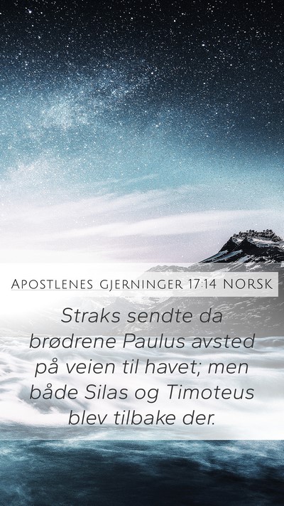 Apostlenes gjerninger 17:14 NORSK Bible Verse Image