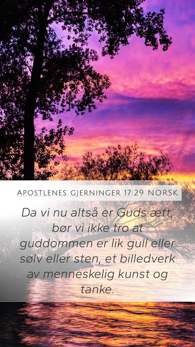 Apostlenes gjerninger 17:29 NORSK Bible Verse Image