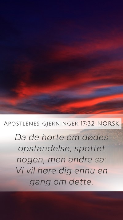 Apostlenes gjerninger 17:32 NORSK Bible Verse Image