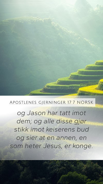 Apostlenes gjerninger 17:7 NORSK Bible Verse Image