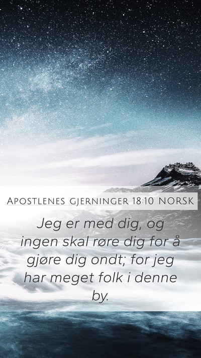 Apostlenes gjerninger 18:10 NORSK Bible Verse Image