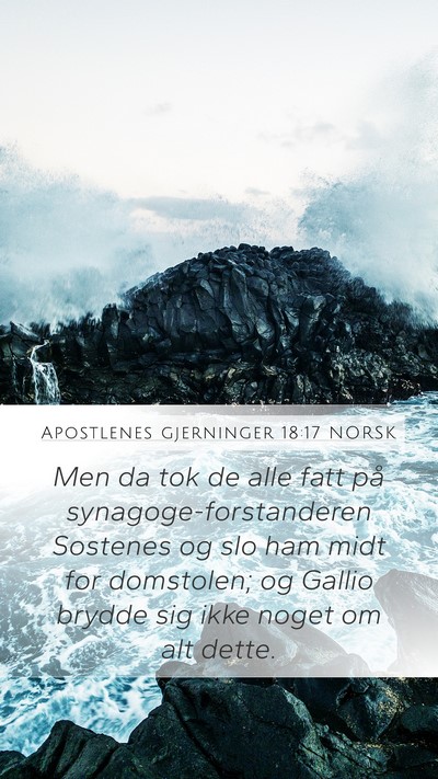 Apostlenes gjerninger 18:17 NORSK Bible Verse Image