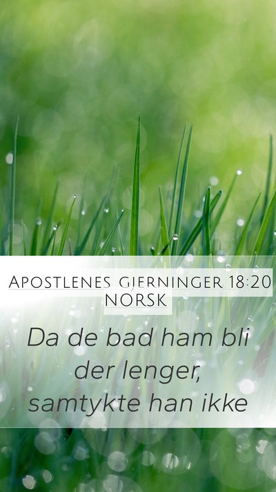 Apostlenes gjerninger 18:20 NORSK Bible Verse Image