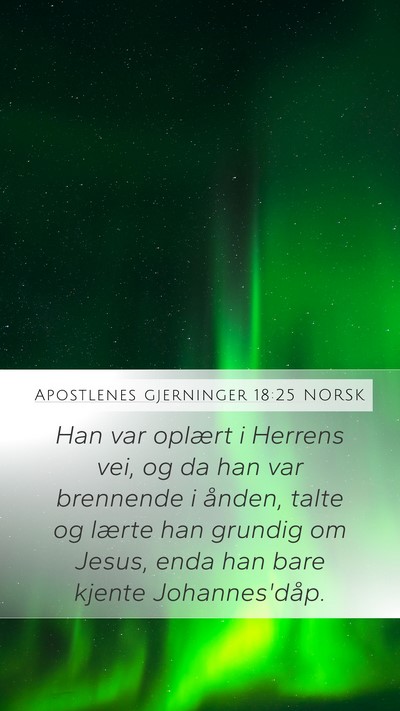 Apostlenes gjerninger 18:25 NORSK Bible Verse Image