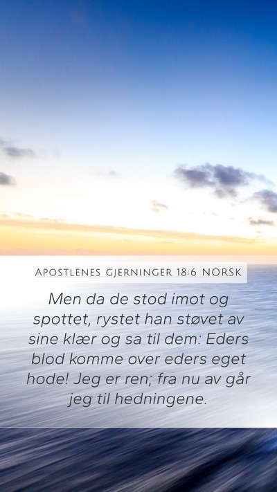 Apostlenes gjerninger 18:6 NORSK Bible Verse Image