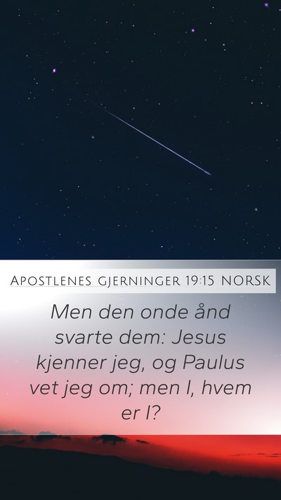 Apostlenes gjerninger 19:15 NORSK Bible Verse Image