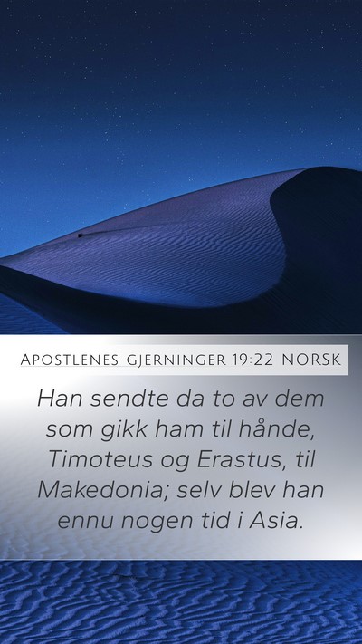 Apostlenes gjerninger 19:22 NORSK Bible Verse Image