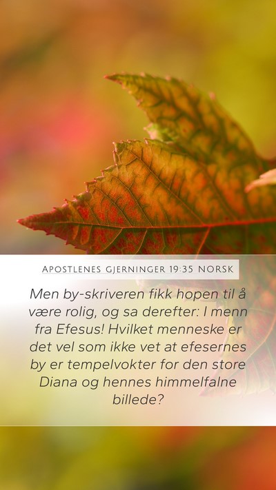Apostlenes gjerninger 19:35 NORSK Bible Verse Image