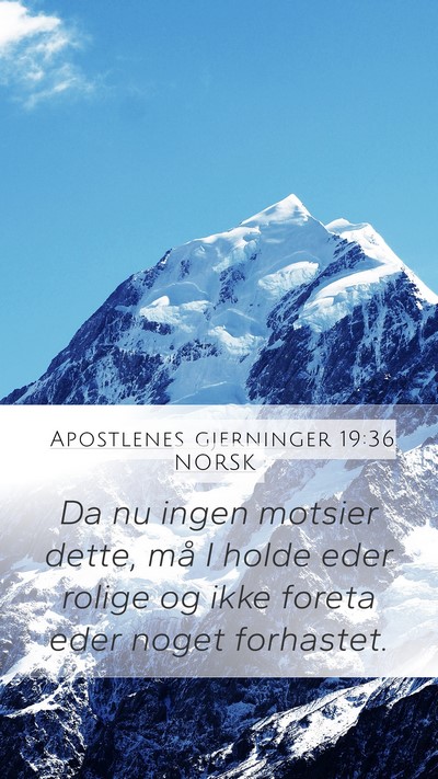 Apostlenes gjerninger 19:36 NORSK Bible Verse Image