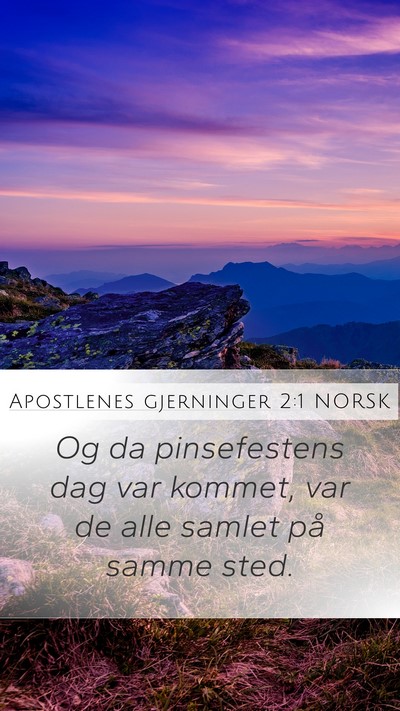 Apostlenes gjerninger 2:1 NORSK Bible Verse Image