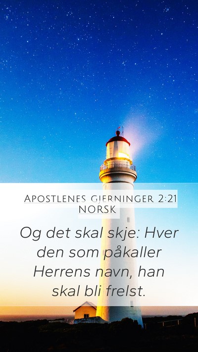 Apostlenes gjerninger 2:21 NORSK Bible Verse Image