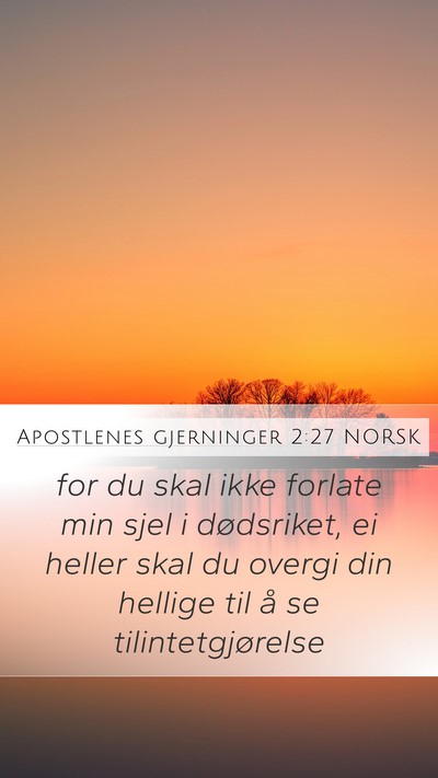 Apostlenes gjerninger 2:27 NORSK Bible Verse Image