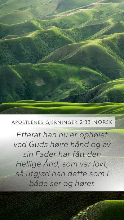 Apostlenes gjerninger 2:33 NORSK Bible Verse Image