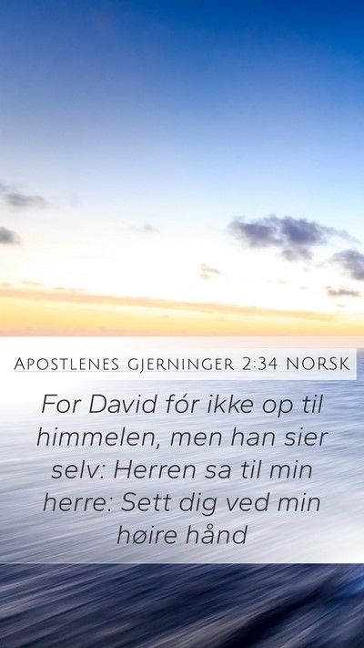 Apostlenes gjerninger 2:34 NORSK Bible Verse Image