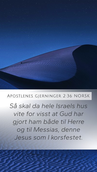 Apostlenes gjerninger 2:36 NORSK Bible Verse Image