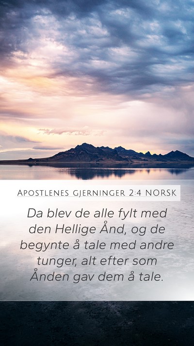 Apostlenes gjerninger 2:4 NORSK Bible Verse Image