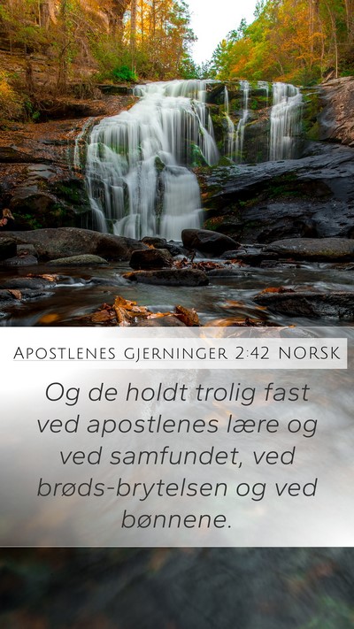 Apostlenes gjerninger 2:42 NORSK Bible Verse Image