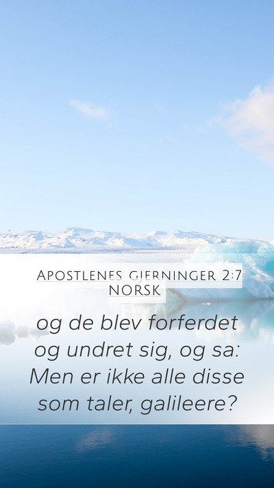 Apostlenes gjerninger 2:7 NORSK Bible Verse Image