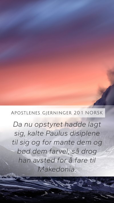 Apostlenes gjerninger 20:1 NORSK Bible Verse Image