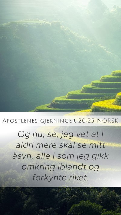 Apostlenes gjerninger 20:25 NORSK Bible Verse Image