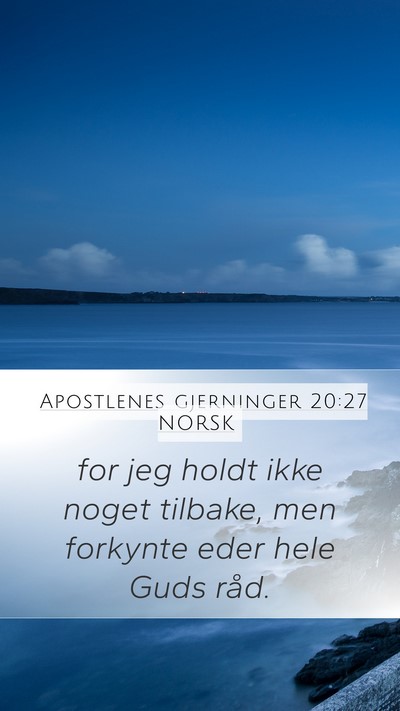 Apostlenes gjerninger 20:27 NORSK Bible Verse Image