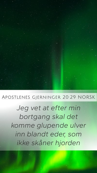 Apostlenes gjerninger 20:29 NORSK Bible Verse Image