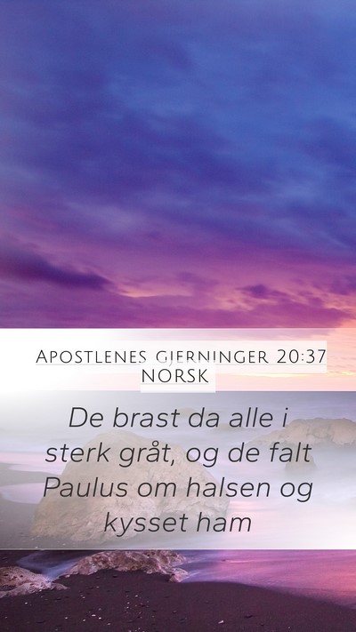 Apostlenes gjerninger 20:37 NORSK Bible Verse Image