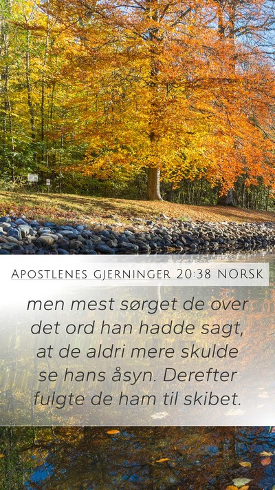 Apostlenes gjerninger 20:38 NORSK Bible Verse Image
