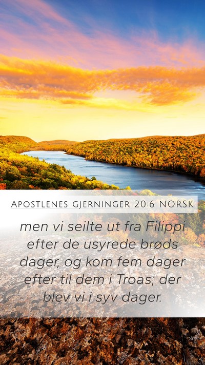 Apostlenes gjerninger 20:6 NORSK Bible Verse Image