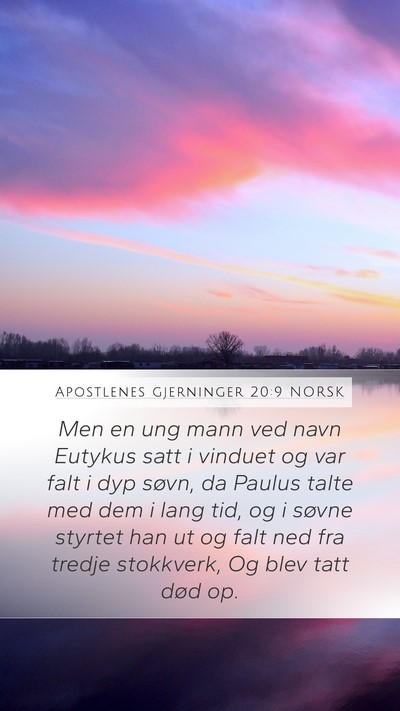 Apostlenes gjerninger 20:9 NORSK Bible Verse Image