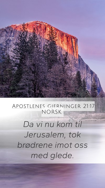 Apostlenes gjerninger 21:17 NORSK Bible Verse Image